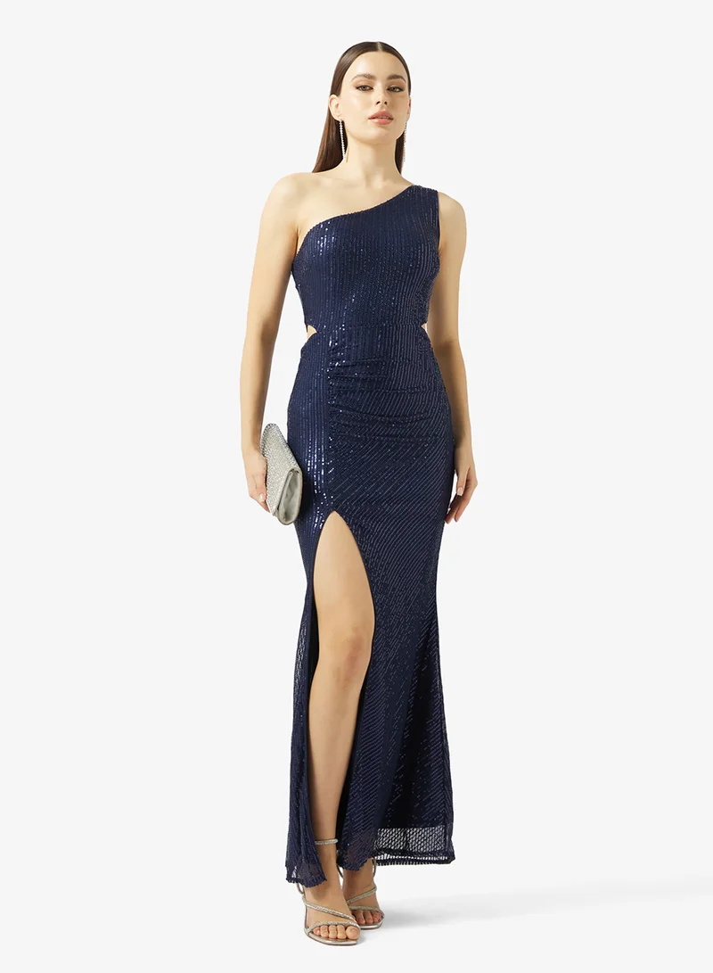 Ella Limited Edition  One Shoulder Shimmer Dress for Women | Best Price UAE